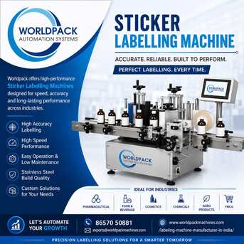 Navi Mumbai, Industrial Machinery, INR 300000,  Worldpack Automation Systems &ndash; Sticker Labelling Machine
