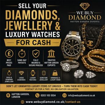 London, Items Wanted, Sell Your Diamonds, Jewellery & Luxury Watches For Cash