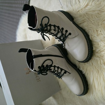 Manama, Clothing & Accessories, BHD 14,  Light Beige Combat Boots | Ladies Shoes - Boots