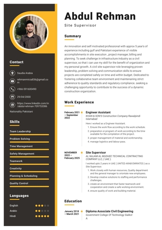 Riyadh, Job Seekers, Civil Supervisor & Formen