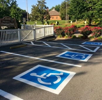 New York, Construction, Parking Lot Striping Of Overland Park