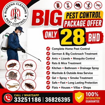 Manama, Pest Control, Big Pest Control Package Offer - Only 17 BHD Call Now