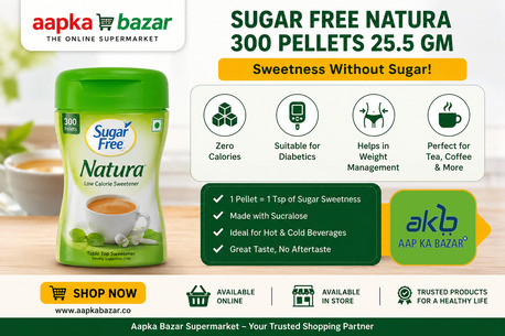 Dwarka, Household, Sugar Free Natura 300 Pellets 25.5 Gm