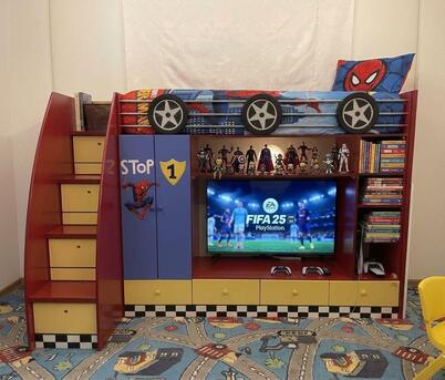 Al Rehab, Furniture, SAR 850,  Multifunctional Kids Loft Bed / Entertainment Unit