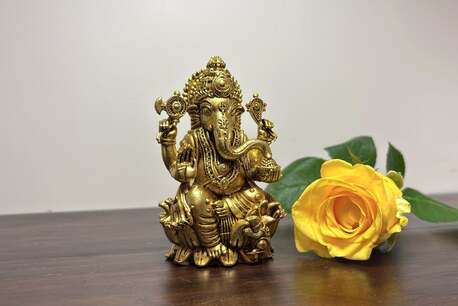 New Delhi, Household Items, INR 1745,  Buy Traditional Ganesh Brass Murti For Positive Energy &ndash; Yathashilpam