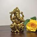 INR 1745,  Buy Traditional Ganesh Brass Murti For Positive Energy &ndash; Yathashilpam