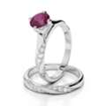 Diamond And Ruby Bridal Sets