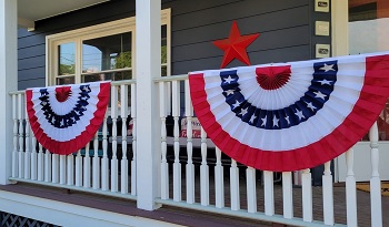 New York, Delivery, Buy Durable Pleated Flag Bunting For Outdoor Patriotic Displays