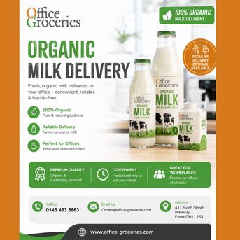 London, Food, Organic Milk Delivery For Offices | Office Grocerie