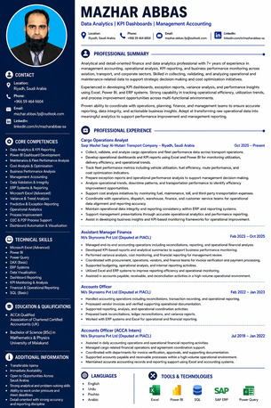 Riyadh, Job Seekers, DATA ANALYST | KPI DASHBOARDS | MANAGEMENT ACCOUNTING