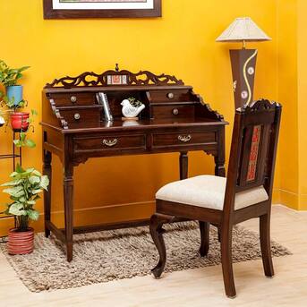 Mumbai, Furniture, INR 76699,  Compact Wooden Study Table - Small Space Solutions