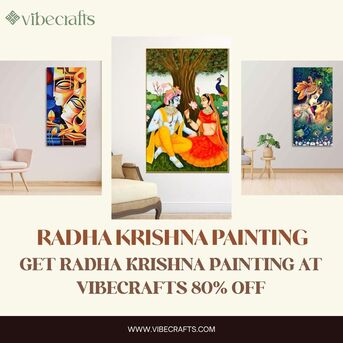 Noida, Household Items, INR 2600,  Beautiful Radha Krishna Painting For Divine Home D&eacute;cor