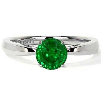 New York, Jewelry, USD 2223,  Affordable GemsNY Natural Emerald Ring | 0.68cts AAAA Quality