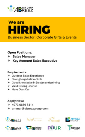 Manama, Jobs, Outdoor Sales Executive