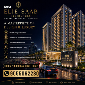 Gurgaon, Apartments, Flats, Houses & Villas, 3750 Sq. Feet,  Luxury 3 & 4 BHK Homes Is Offered By M3M Elie Saab Homes For Download.