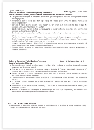 Riyadh, Job Seekers, Immediate Availability | Mechatronics Engineer Seeking Opportunity