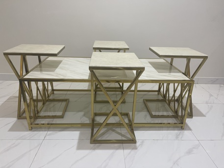 Riyadh, Furniture, SAR 450,  1 Coffee Table + A Set Of 4 Side Tables