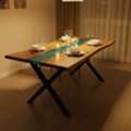 INR 28499,  Custom Minimal Epoxy Dining Table For Stylish Modern Interiors