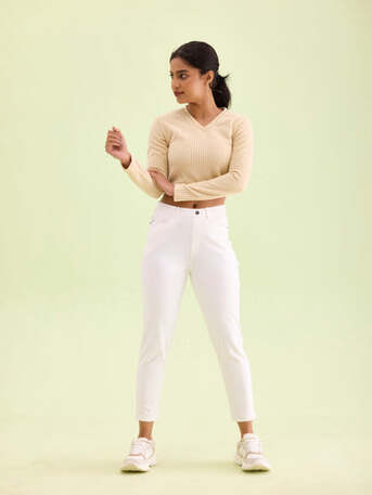 Chennai, Clothing & Accessories, INR 1399,  Buy Stylish White Pants For Women Online At Go Colors
