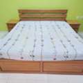 SAR 500,  Bedroom Set For Sale (Bed With Mattress, 2 Side Tables, Dressing Table)
