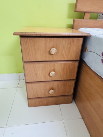 Al Sulaymaniyyah, Furniture, SAR 500,  Bedroom Set For Sale (Bed With Mattress, 2 Side Tables, Dressing Table)