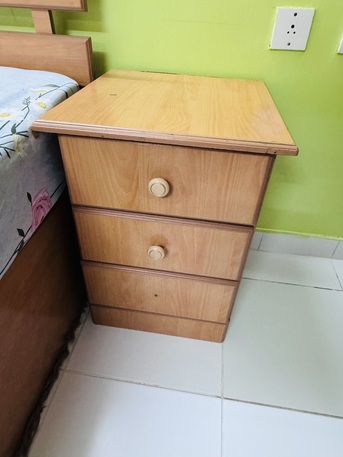 Al Sulaymaniyyah, Furniture, SAR 500,  Bedroom Set For Sale (Bed With Mattress, 2 Side Tables, Dressing Table)