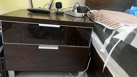 Manama, Household Items, BHD 150,  King Size Bed (Hydraulic Storage) With 2 Side Table And One Dressing Table With Six Drawer
