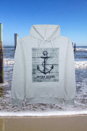 New York, Clothing & Accessories, USD 15,  Vintage Outer Banks Hoodie Online With Nautical Anchor &ndash; Zapamax