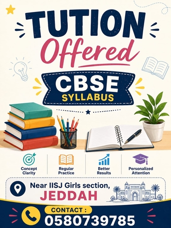 Jeddah, Lessons Offered, EXPERIENCED TUTOR