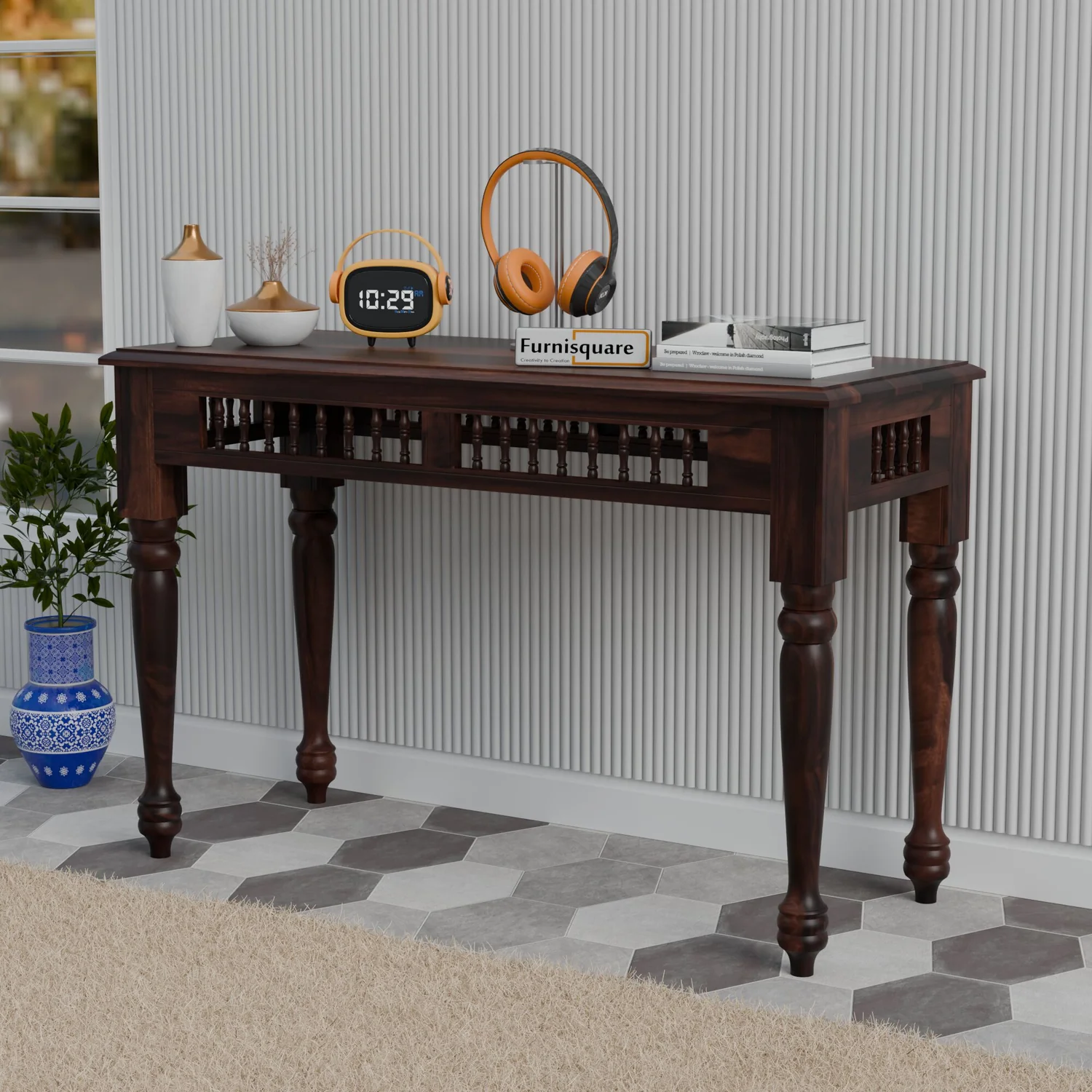 Mumbai, Furniture, INR 9999,  Wooden Console Table For Living Room &ndash; Furnisquare