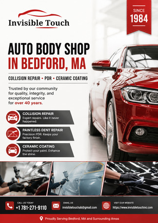 New York, Automotive, Auto Body Shop In Bedford MA &mdash; Collision Repair, PDR, Ceramic Coating | Since 1984