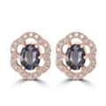 USD 1129,  For Sale: 0.93ct Spinel Diamond Earrings In Rose Gold
