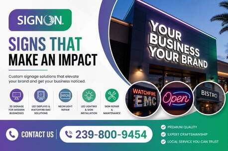 New York, Business, Professional Sign Shop Cape Coral | Custom Signs, LED Lighting & 3D Business Signage