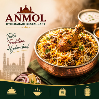 Dubai, Food Delivery, Best Dum Biryani In Dubai | Anmol Hyderabadi Restaurant