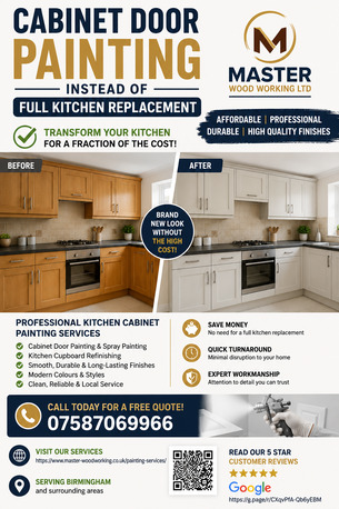 Birmingham, Business, Cabinet Door Painting Instead Of Full Kitchen Replacement