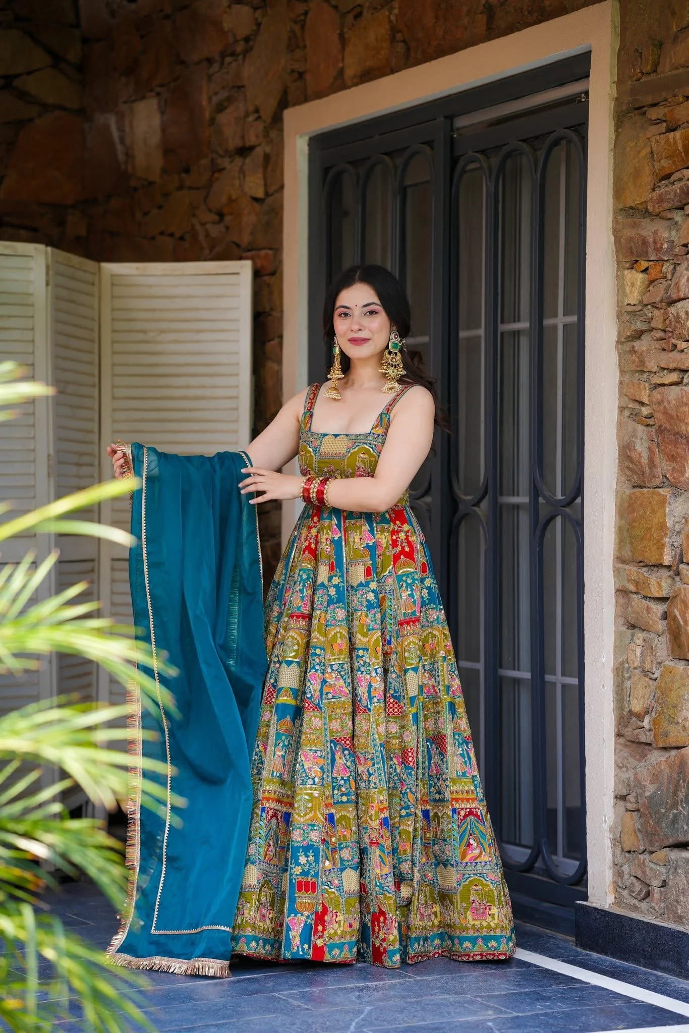 Jaipur, Clothing & Accessories, INR 11200,  Buy Leher Heavy Maxi Set Online