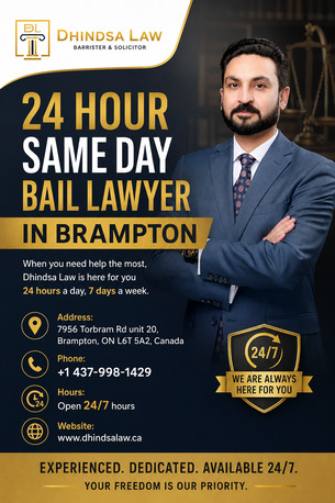 Brampton, Legal, 24 Hour Same Day Bail Lawyer In Brampton Dhindsa Law