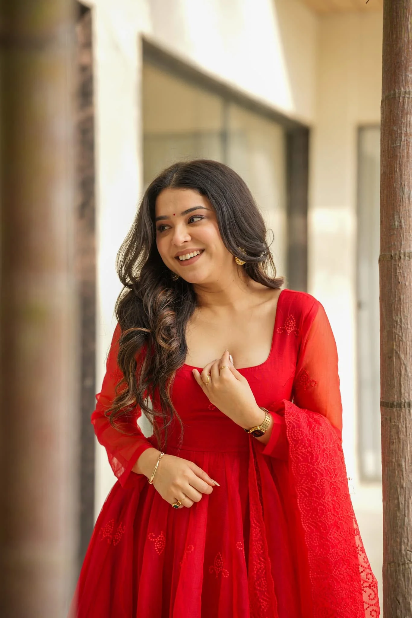Jaipur, Clothing & Accessories, INR 5500,  Buy Velvet Red Organza Suit Set Online