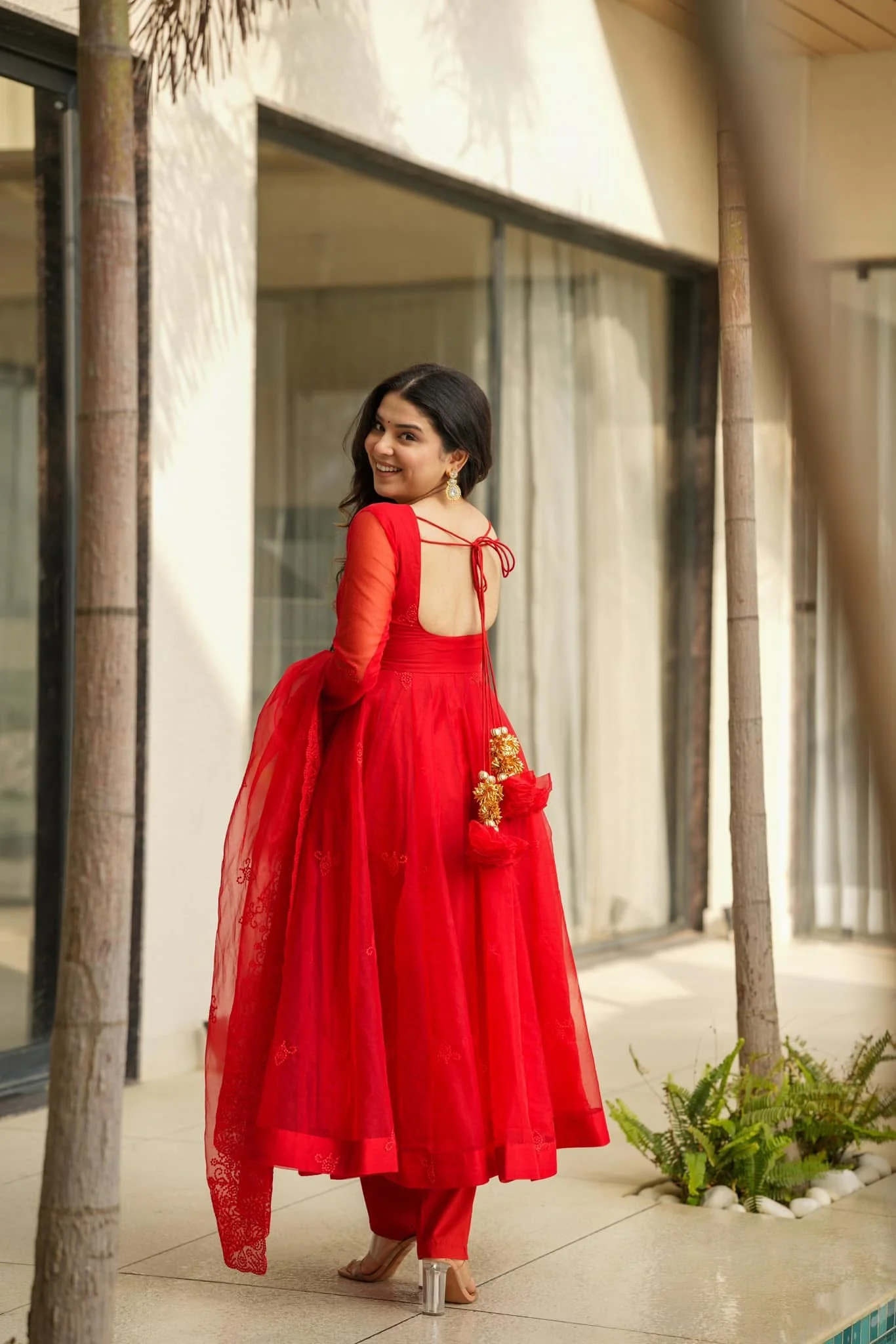 Jaipur, Clothing & Accessories, INR 5500,  Buy Velvet Red Organza Suit Set Online