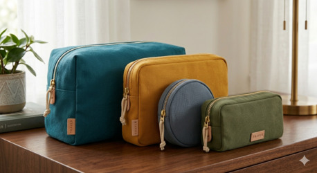 Mumbai, Household Items, INR 1499,  Cotton Travel Pouches - Hand Block Printed, Pure Cotton, Natural Dyes, Made In India