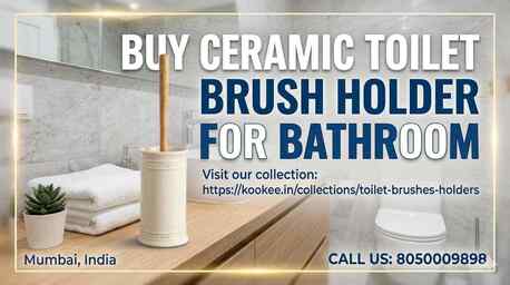 Mumbai, Household Items, INR 1575,  Why You Should Buy Ceramic Toilet Brush Holder For Bathroom Organization