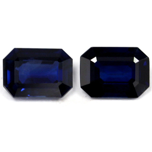 New York, Jewelry, USD 3747,  Shop Emerald Cut Intense Blue Sapphires For Sale Matched Pair 2.22 Cttw.