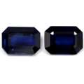 USD 3747,  Shop Emerald Cut Intense Blue Sapphires For Sale Matched Pair 2.22 Cttw.