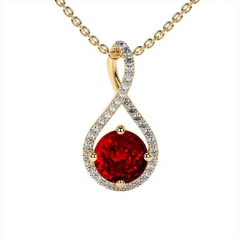 New York, Jewelry, USD 7575,  Buy A Ruby Necklace  With A Diamond Twist Design Online