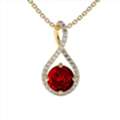 USD 7575,  Buy A Ruby Necklace  With A Diamond Twist Design Online