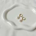 GBP 2000,  Shop Modern Pearl Diamond Earrings Today