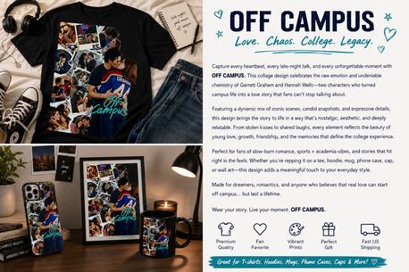 Kabul, Clothing & Accessories, OFF CAMPUS Aesthetic Romantic Collage | T-Shirts, And More Design.