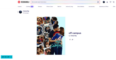 Kabul, Clothing & Accessories, OFF CAMPUS Aesthetic Romantic Collage | T-Shirts, And More Design.
