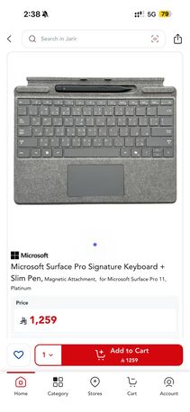 Al Aqeeq, Computers, SAR 5000,  Microsoft Surface Pro 11 With Keyboard, Mouse & Case - Under Warranty
