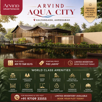 Ahmedabad, Residential Plots, INR 4500000,  403 Sq. Yard,  Arvind Aqua City Ahmedabad &ndash; Live Close To Nature & Comfort